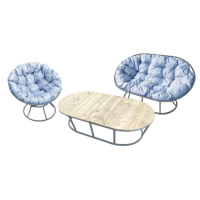 Комплект ''Мамасан'' без ротанга Серый